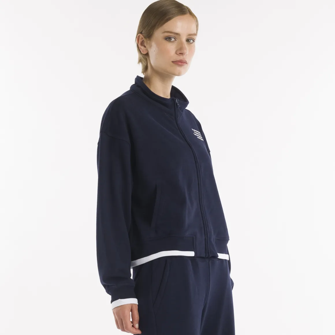 Felpa crop full zip da donna SS25