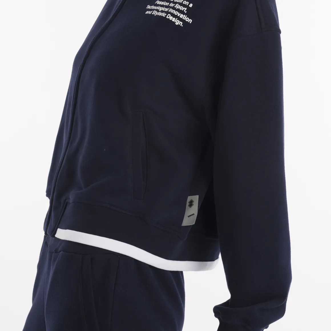 Felpa crop full zip da donna SS25