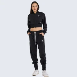 Felpa Crop Graphic da donna