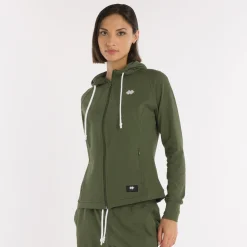 Felpa donna full zip con cappuccio Essential SS25