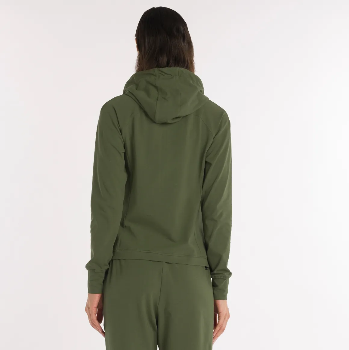 Felpa donna full zip con cappuccio Essential SS25