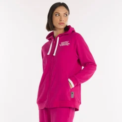 Felpa full zip con cappuccio da donna SS25