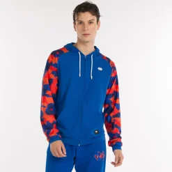 Felpa full zip con cappuccio All Over