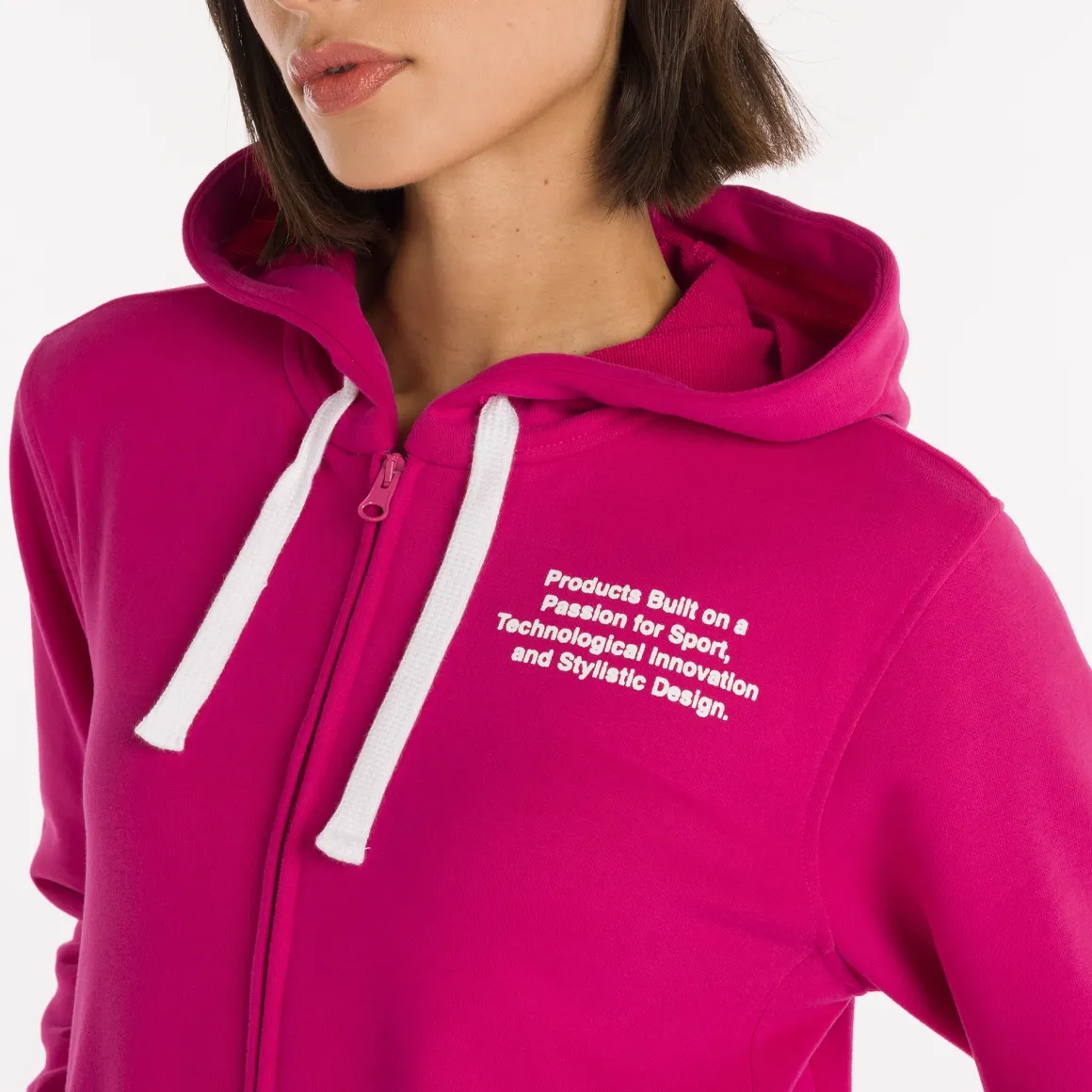 Felpa full zip con cappuccio da donna SS25