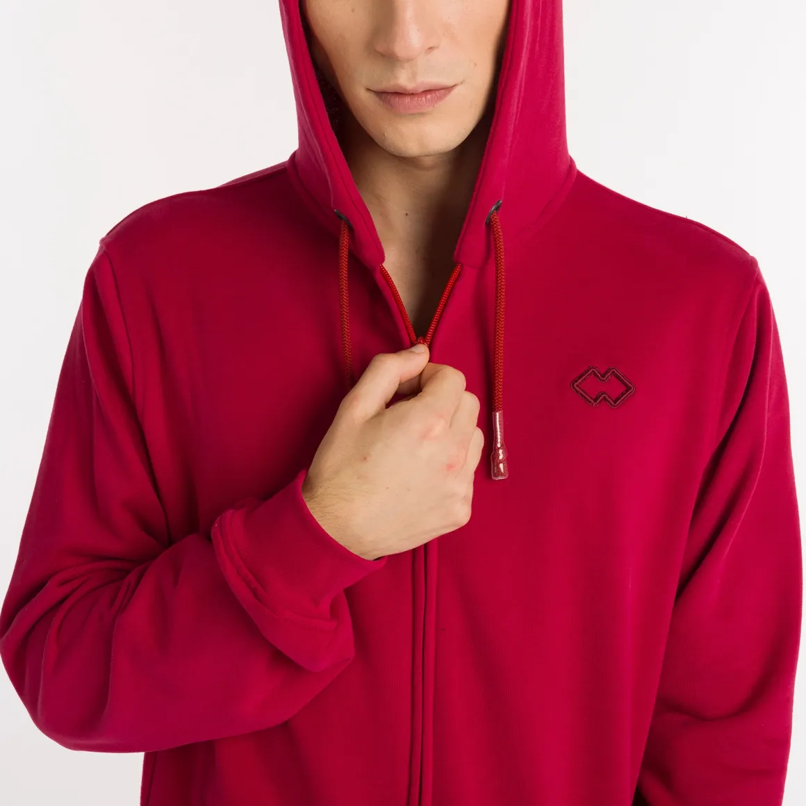 Felpa Hoodie con Zip Essential Plus